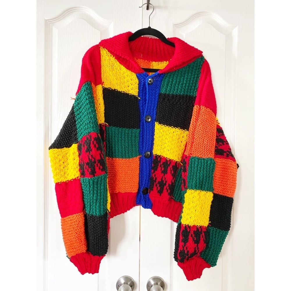 Harry Styles Handmade Multicolored patchwork cardigan inspired by J W